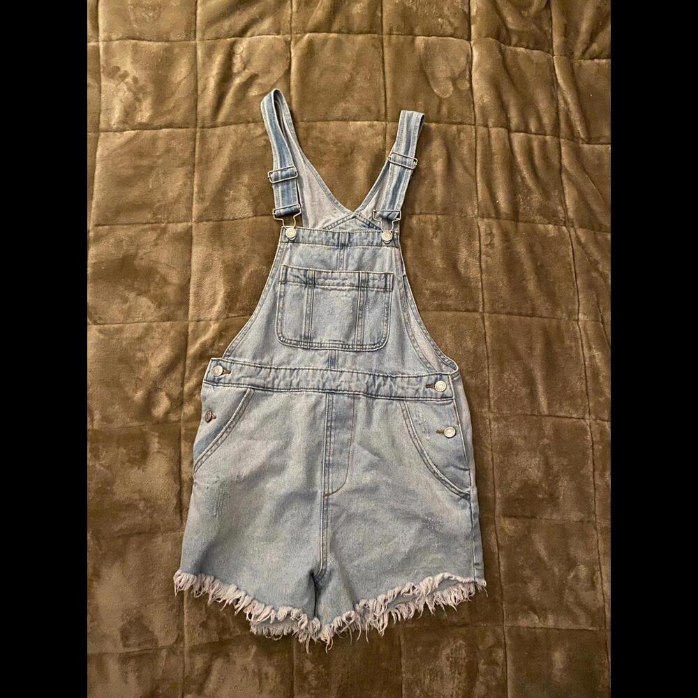 Jean short overalls